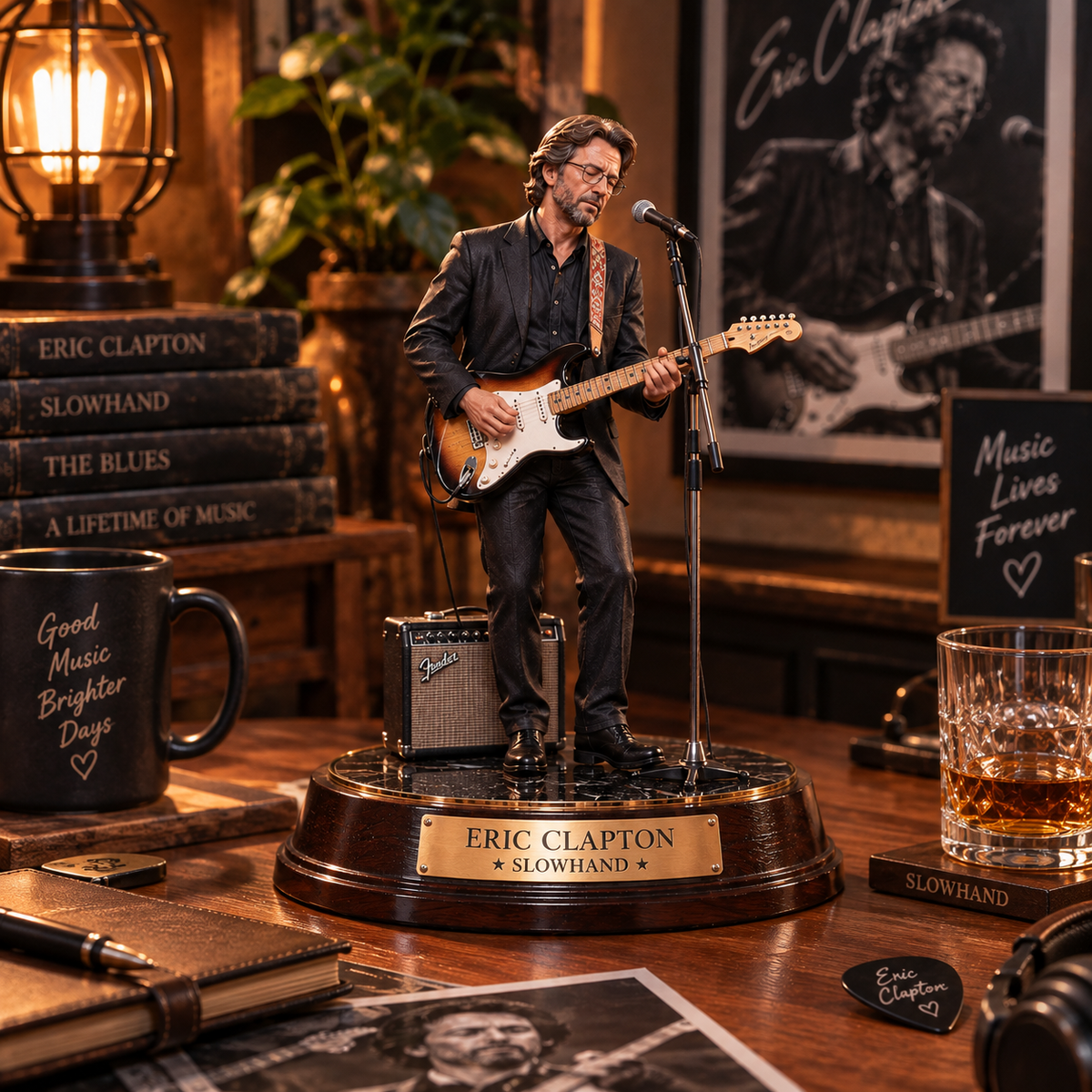 Eric Clapton Slowhand – Collectible Acrylic Plaque Table Decor