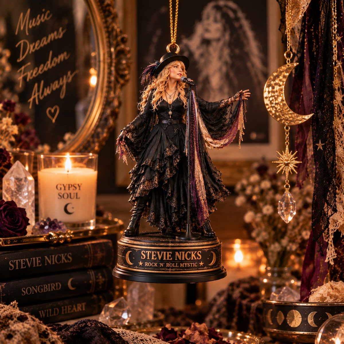 Stevie Nicks – Fleetwood Mac Collectible Christmas Ornament – Rock ’n’ Roll Mystic Gift for Fans