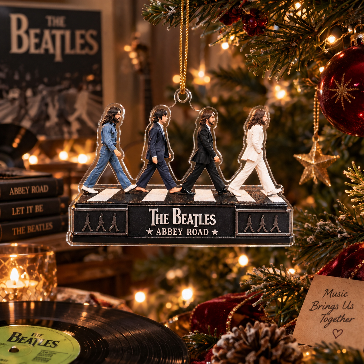 The Beatles Abbey Road Collectible Christmas Ornament – Classic Rock Music Legend Gift for Fans