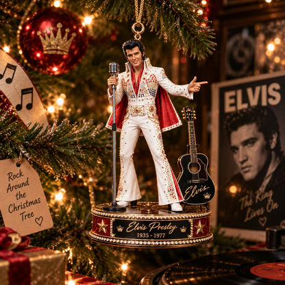 Elvis Presley Collectible Christmas Ornament – King of Rock ’n’ Roll Gift for Fans
