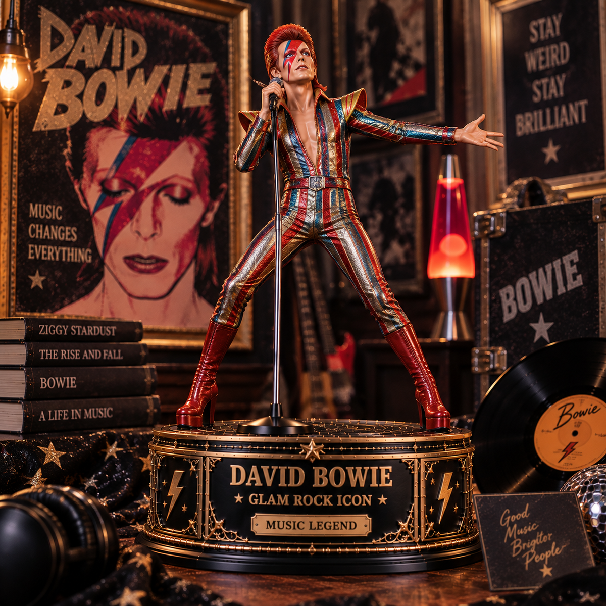 David Bowie Glam Rock Icon – Collectible Acrylic Plaque