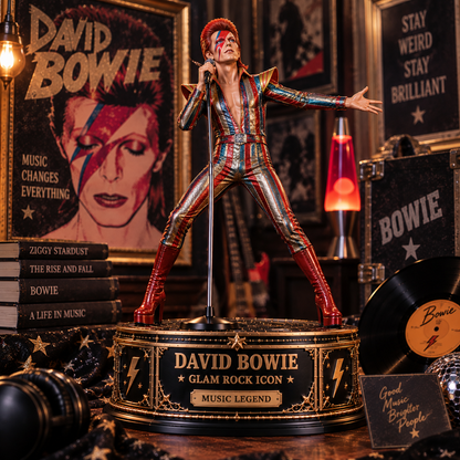 David Bowie Glam Rock Icon – Collectible Acrylic Plaque