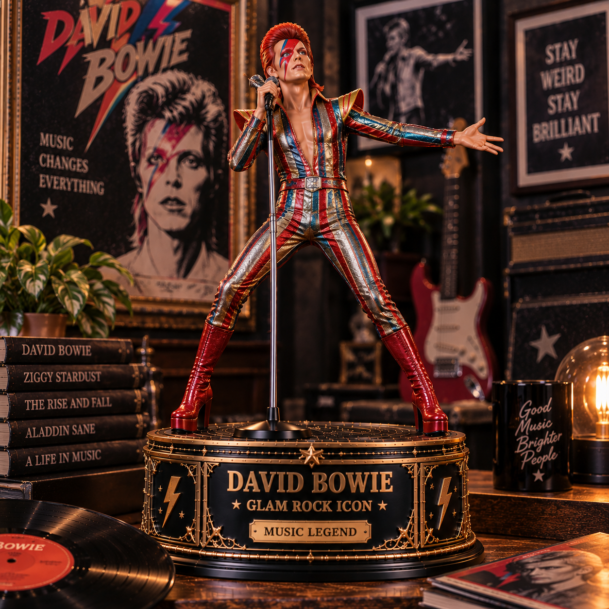 David Bowie Glam Rock Icon – Collectible Acrylic Plaque