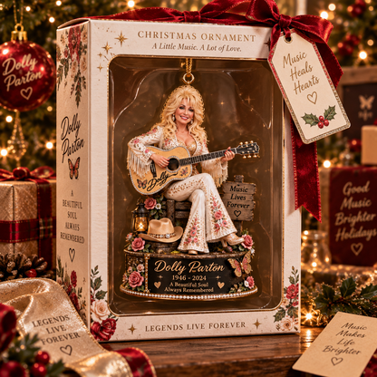 Dolly Parton Collectible Christmas Ornament – Country Music Legend Gift for Fans