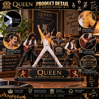 Queen Bohemian Rhapsody – Collectible Acrylic Plaque Table Decor