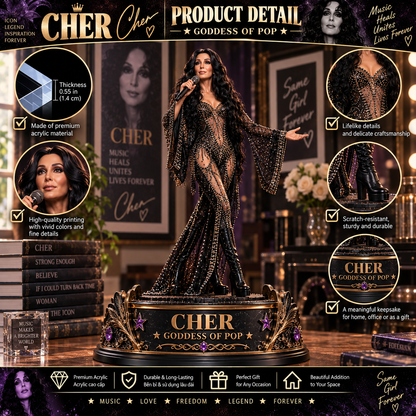 Cher Goddess of Pop – Collectible Acrylic Plaque Table Decor