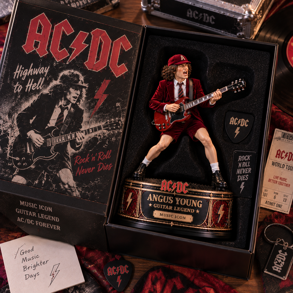 Angus Young Guitar Legend – Collectible Acrylic Plaque