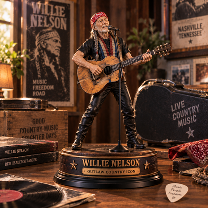 Willie Nelson Outlaw Country Icon – Collectible Acrylic Plaque Table Decor