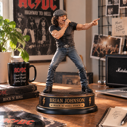 Brian Johnson Rock ’N’ Roll Voice – Collectible Acrylic Plaque Table Decor