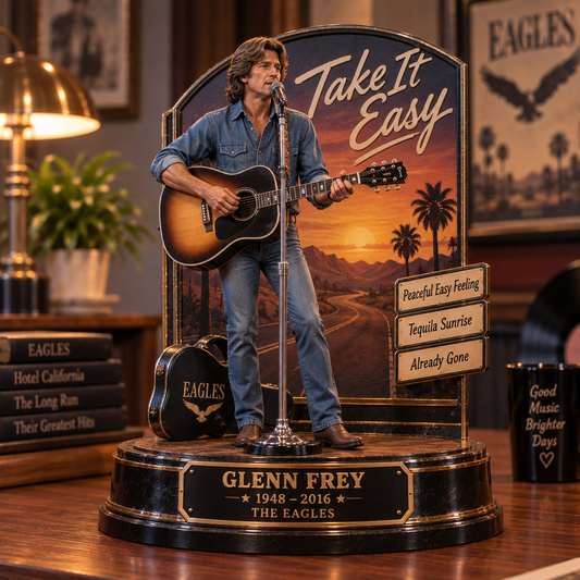 Glenn Frey Take It Easy – Eagles Collectible Acrylic Plaque Table Decor