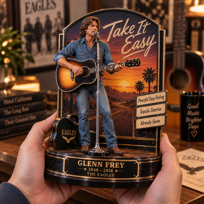 Glenn Frey Take It Easy – Eagles Collectible Acrylic Plaque Table Decor