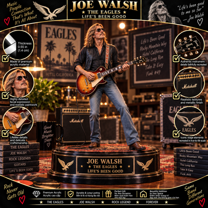 Joe Walsh Life’s Been Good – Eagles Collectible Acrylic Plaque Table Decor