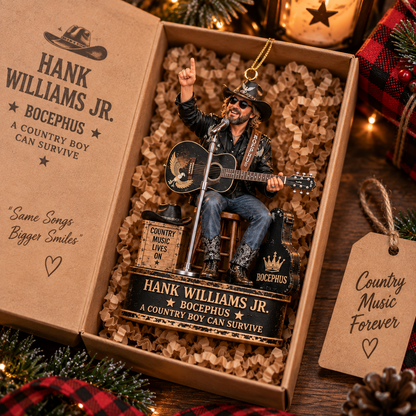 Hank Williams Jr. Bocephus – A Country Boy Can Survive Collectible Acrylic Ornament
