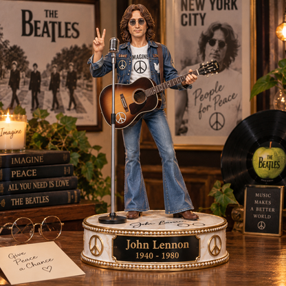 John Lennon Imagine – Collectible Acrylic Plaque Table Decor