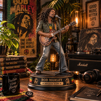 Bob Marley Reggae Icon – Collectible Acrylic Plaque Table Decor
