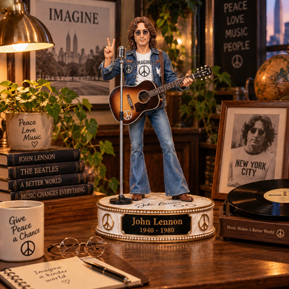 John Lennon Imagine – Collectible Acrylic Plaque Table Decor