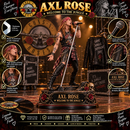 Axl Rose Welcome to the Jungle – Collectible Acrylic Plaque Table Decor