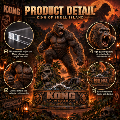 Kong King of Skull Island – Collectible Acrylic Plaque Table Decor