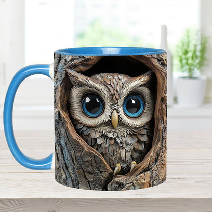 Owl accent mug - Personalized Accent Mug