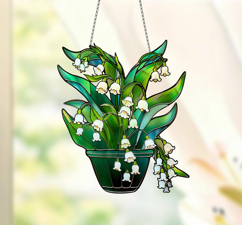 Lily of valley 3 Acrylic Window Hanging