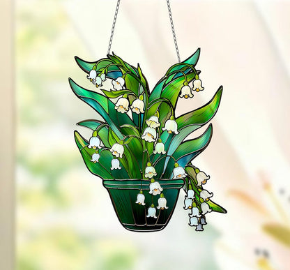 Lily of valley 3 Acrylic Window Hanging