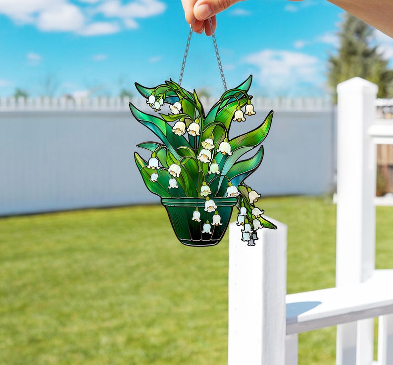 Lily of valley 3 Acrylic Window Hanging