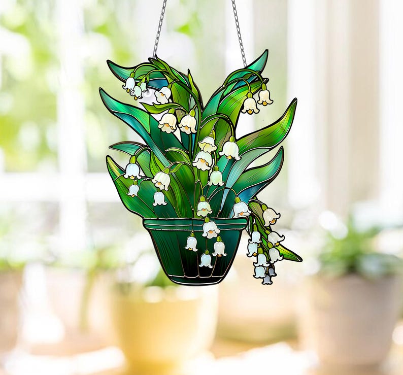 Lily of valley 3 Acrylic Window Hanging
