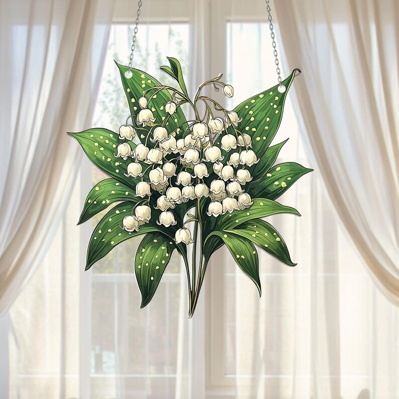 Lily of valley Acrylic Window Hanging Decoration