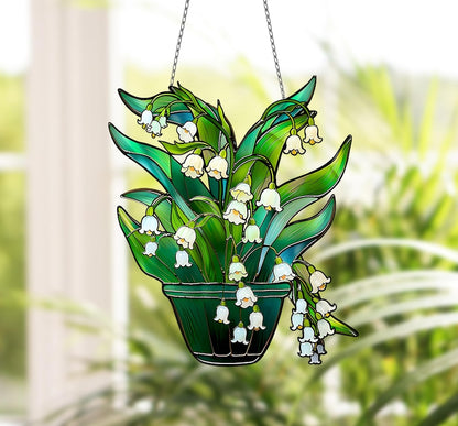 Lily of valley Flowers Window Decor