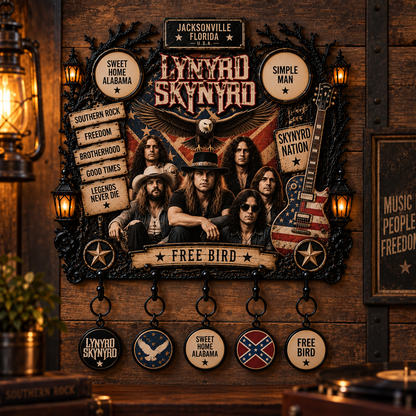 Lynyrd Skynyrd Free Bird Wall Key Holder – Music Legend Wall Key Rack