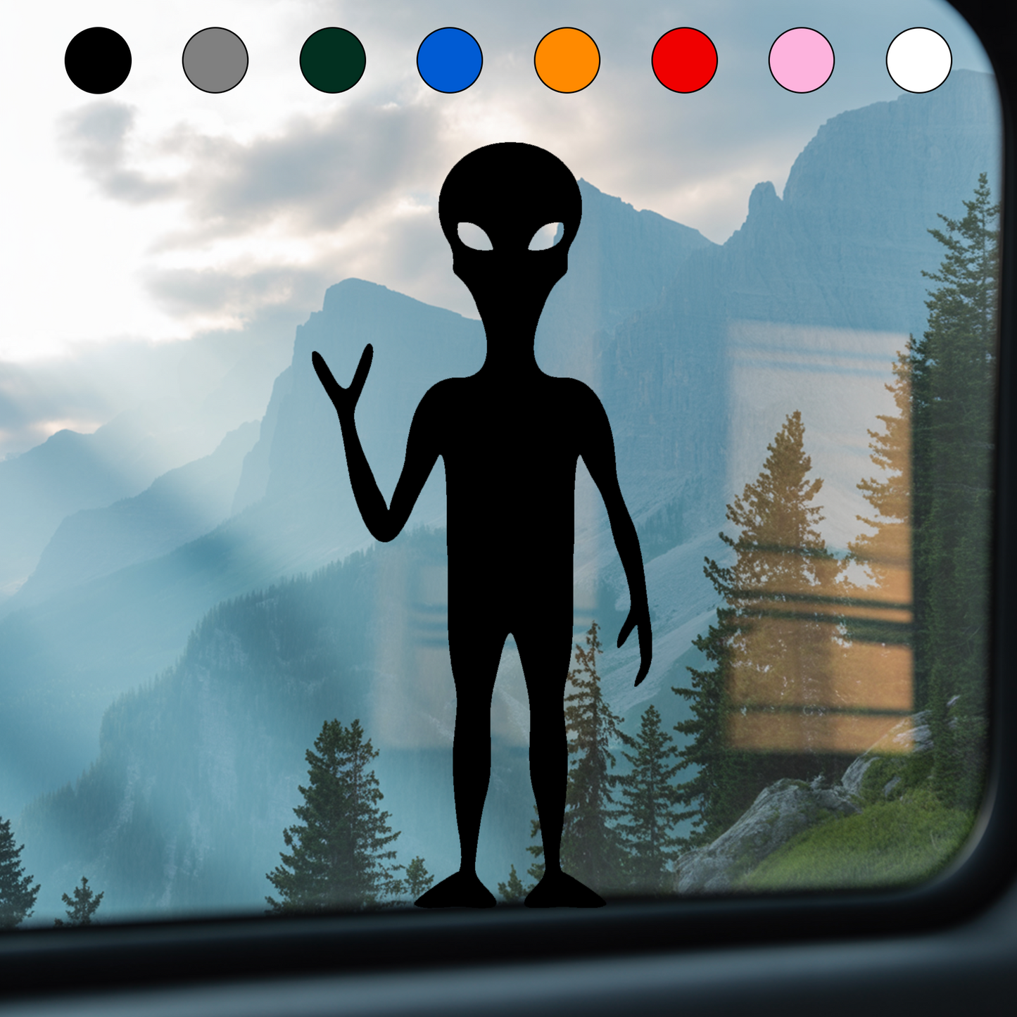 Alien Middle Finger Sticker