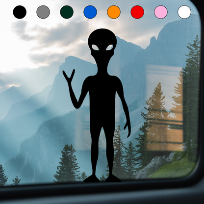 Alien Middle Finger Sticker