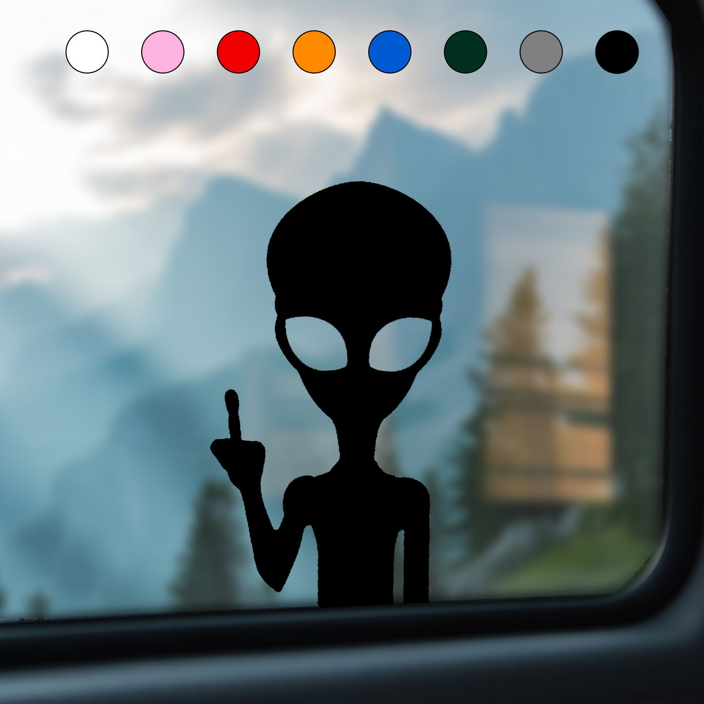 Alien Says No – UFO Vinyl Sticker