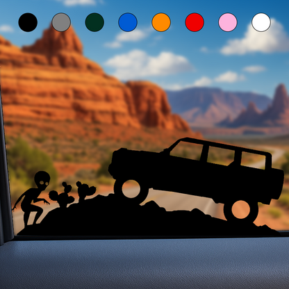 UFO & Alien Desert Encounter Sticker