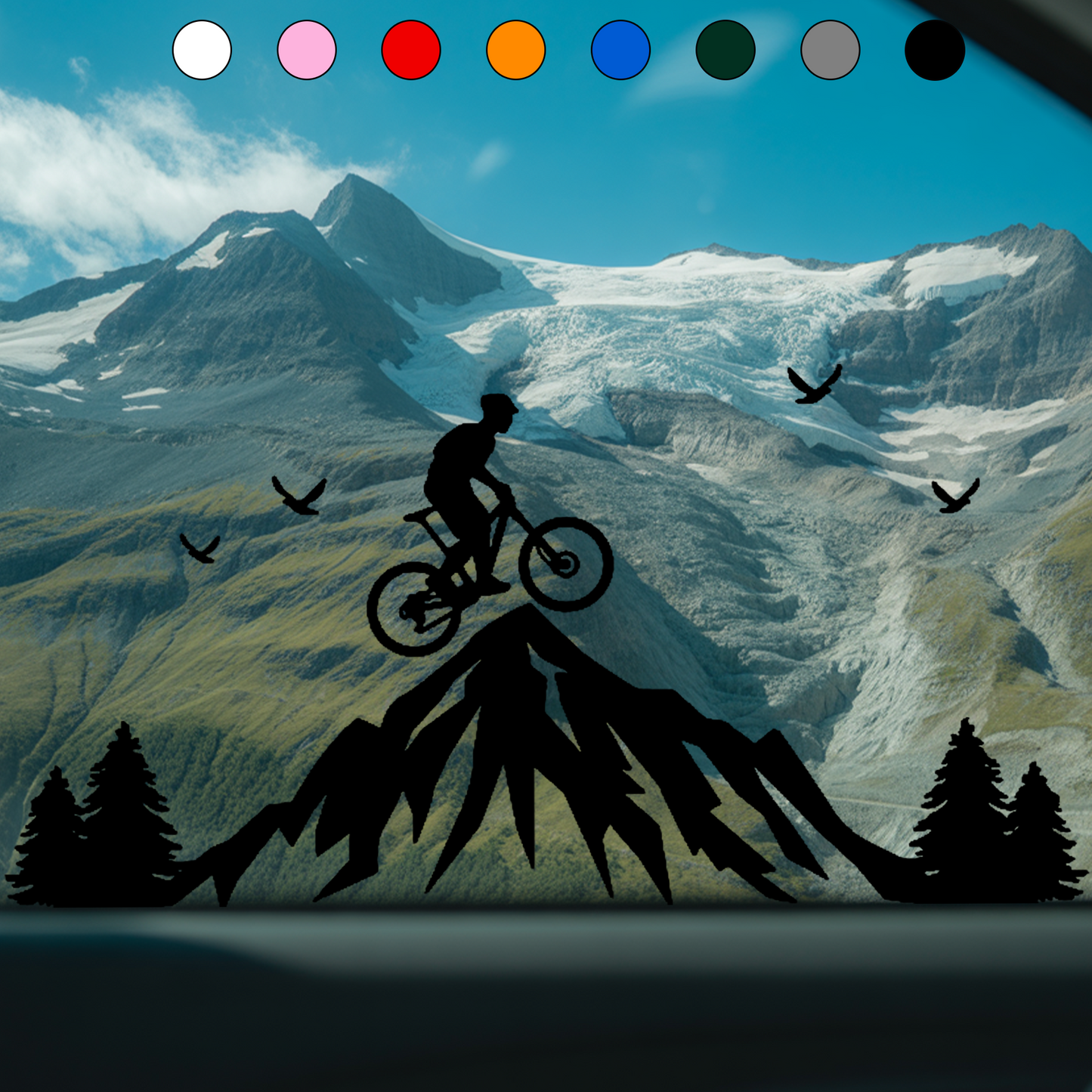 Mountain Biker Sticker