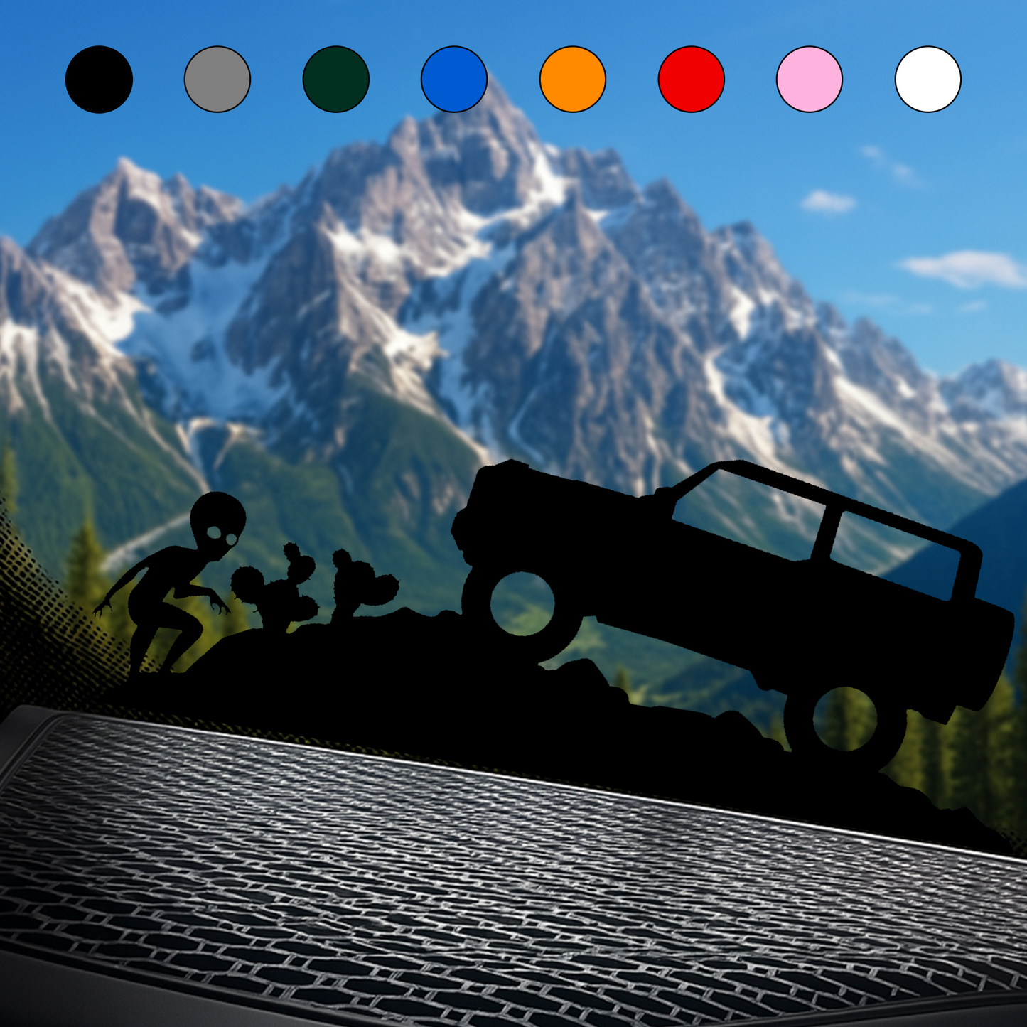 UFO & Alien Desert Encounter Sticker