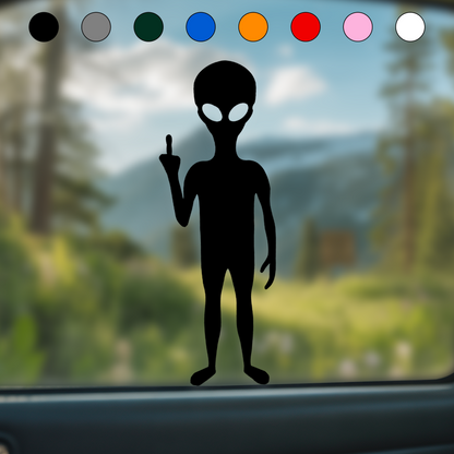 Alien Middle Finger Sticker