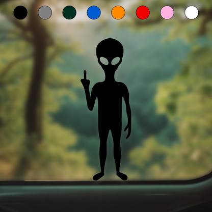 Alien Middle Finger Sticker