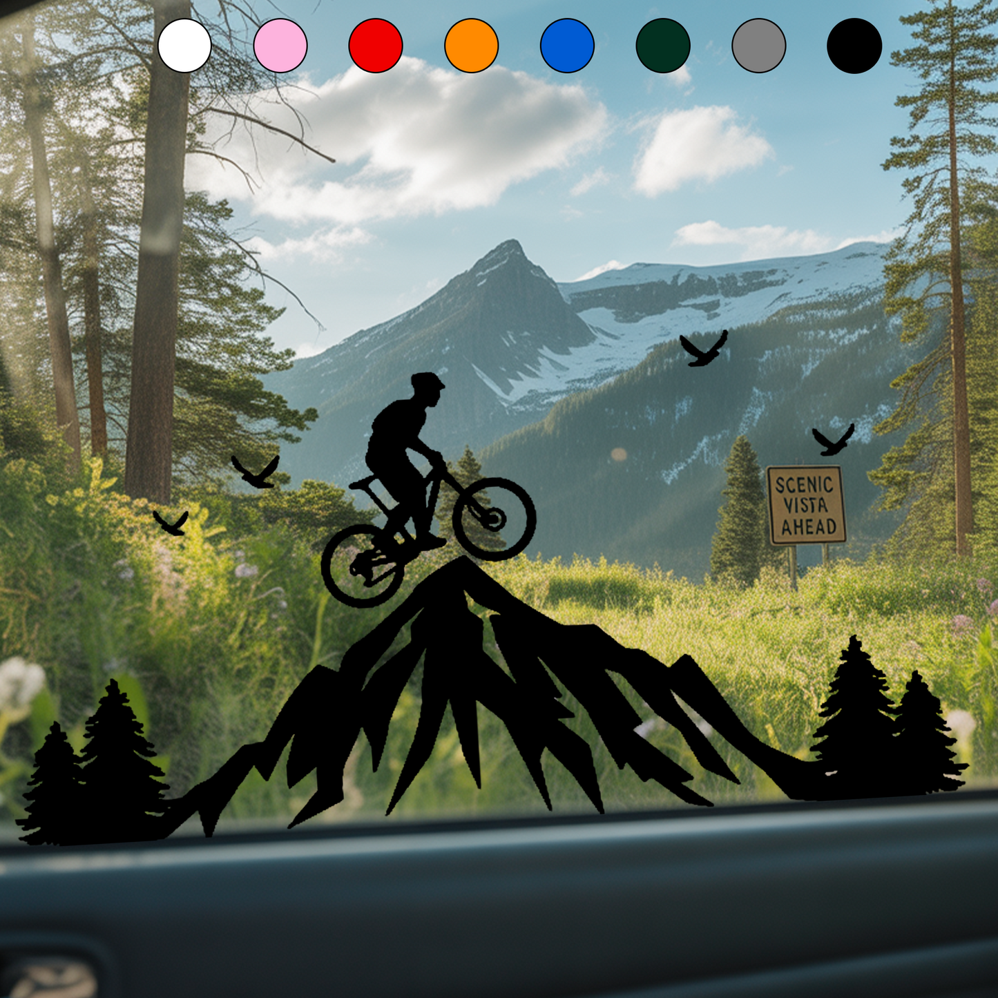 Mountain Biker Sticker