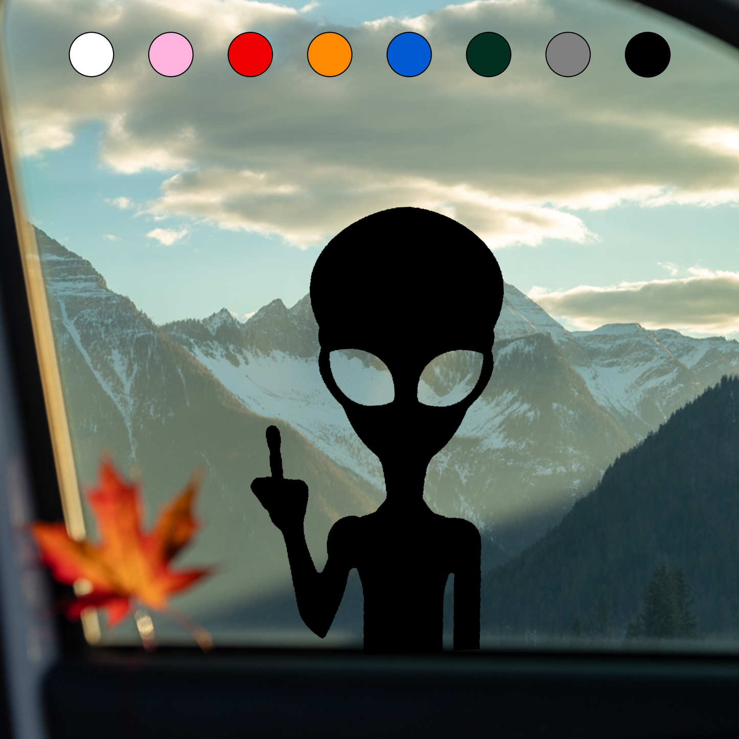 Alien Says No – UFO Vinyl Sticker