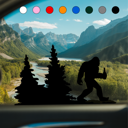 Bigfoot Windshield Sticker