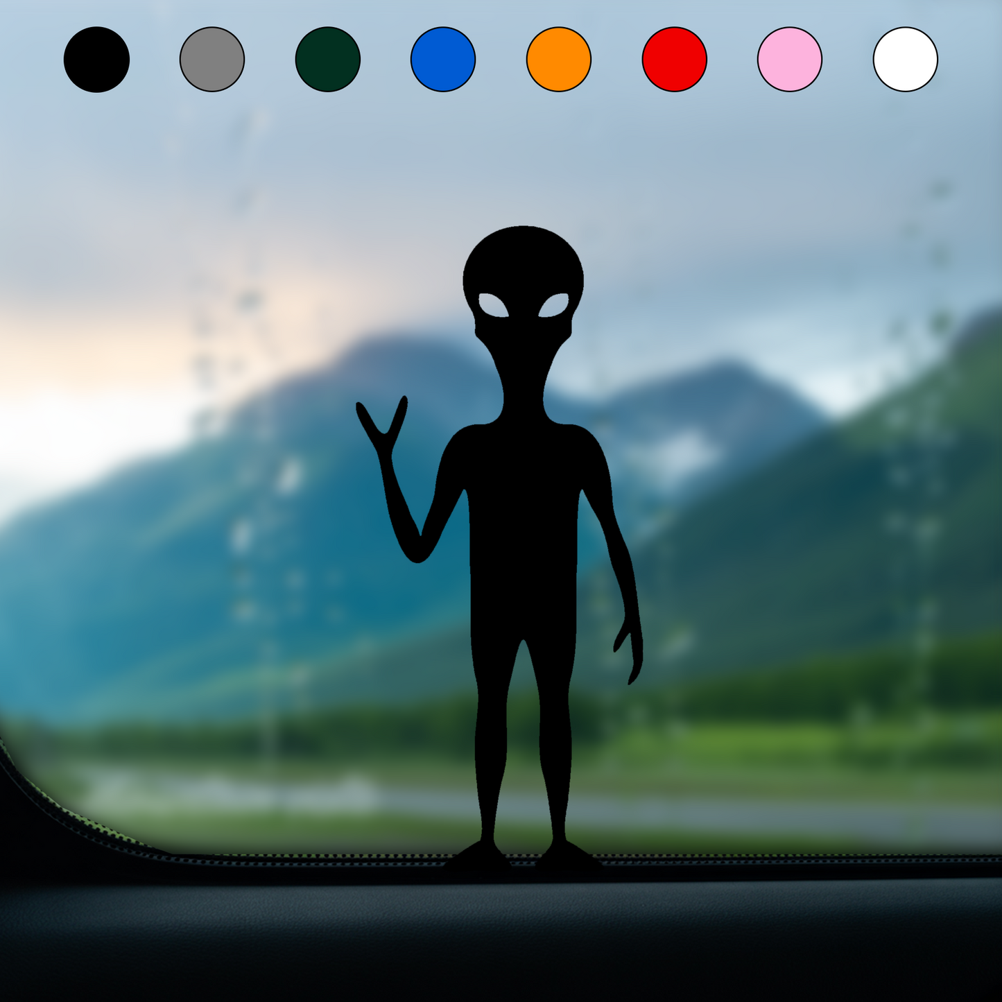 Alien Middle Finger Sticker