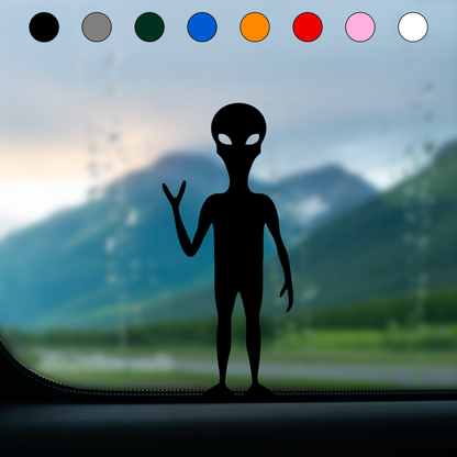 Alien Middle Finger Sticker