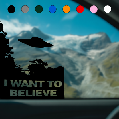 I Want to Believe – UFO Sticker