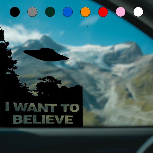 I Want to Believe – UFO Sticker