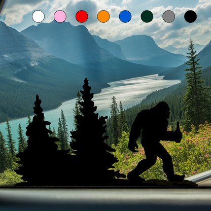 Bigfoot Windshield Sticker