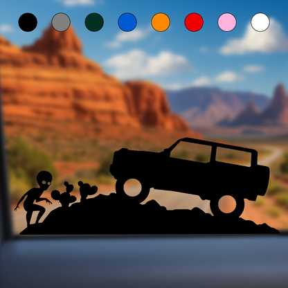 UFO & Alien Desert Encounter Sticker