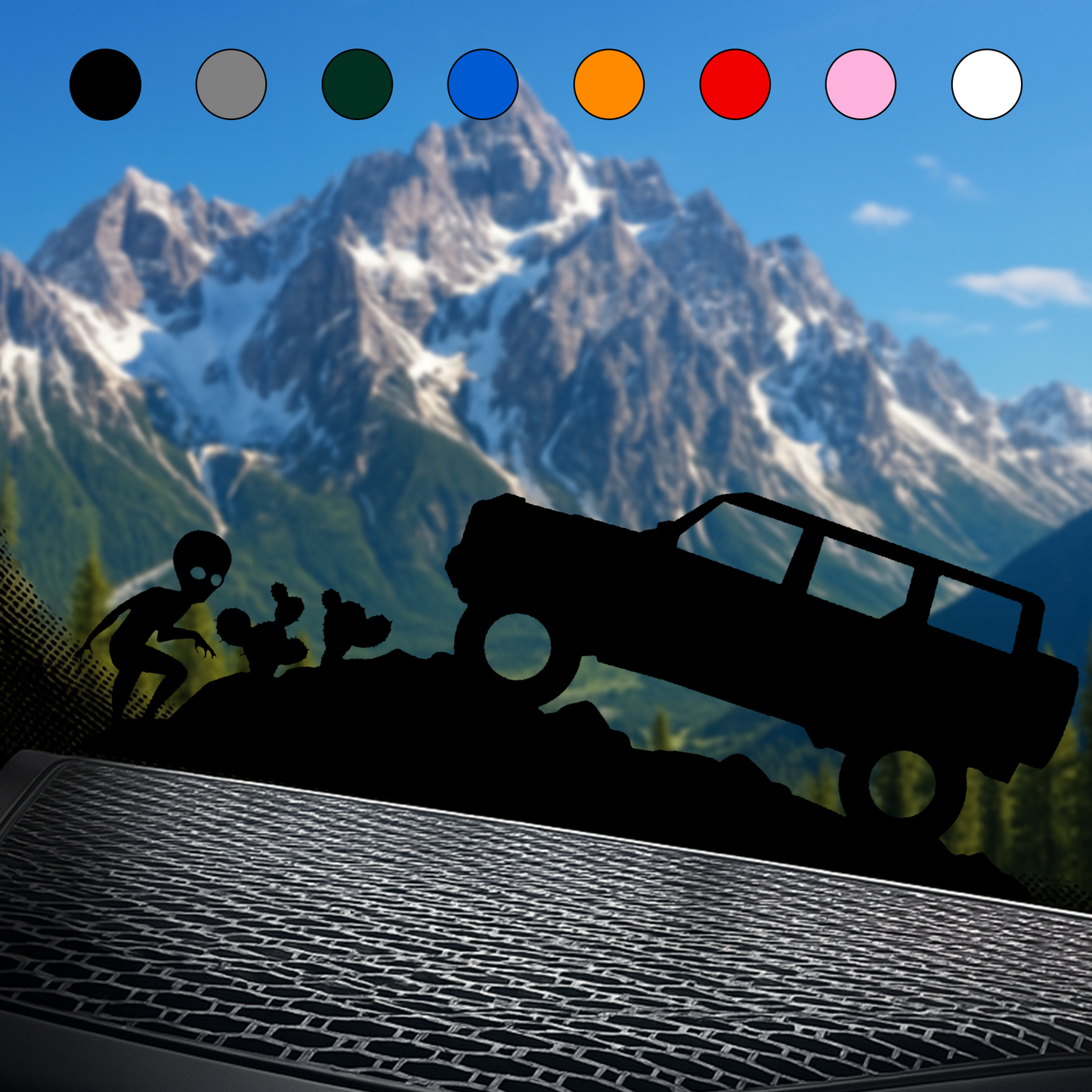 UFO & Alien Desert Encounter Sticker