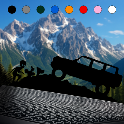 UFO & Alien Desert Encounter Sticker