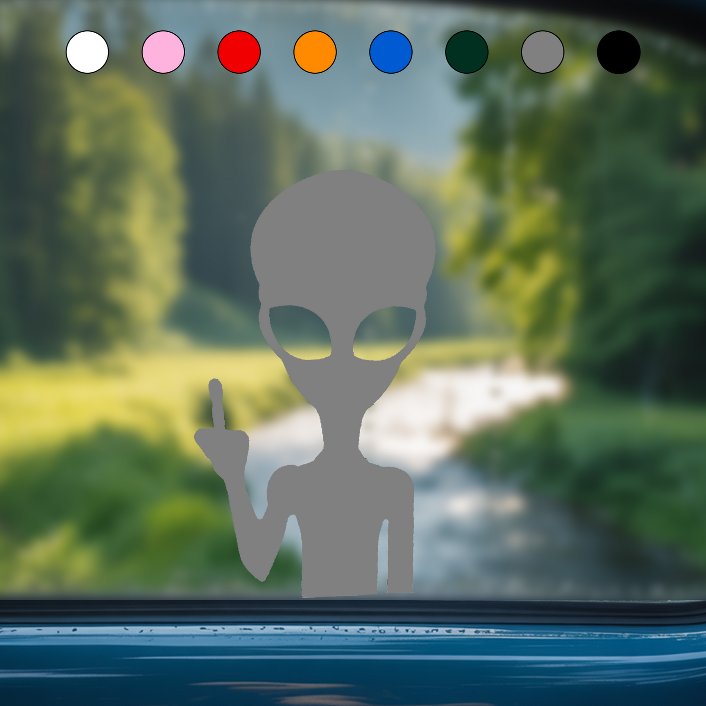 Alien Says No – UFO Vinyl Sticker